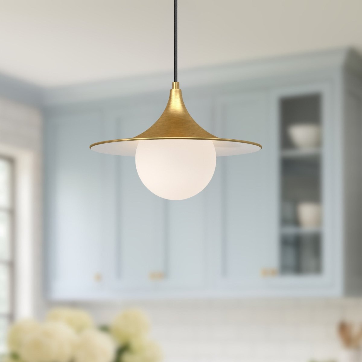 Suspension Fuji - Or brossé 12 1/2" by Alora Lighting | Luminaires & cie