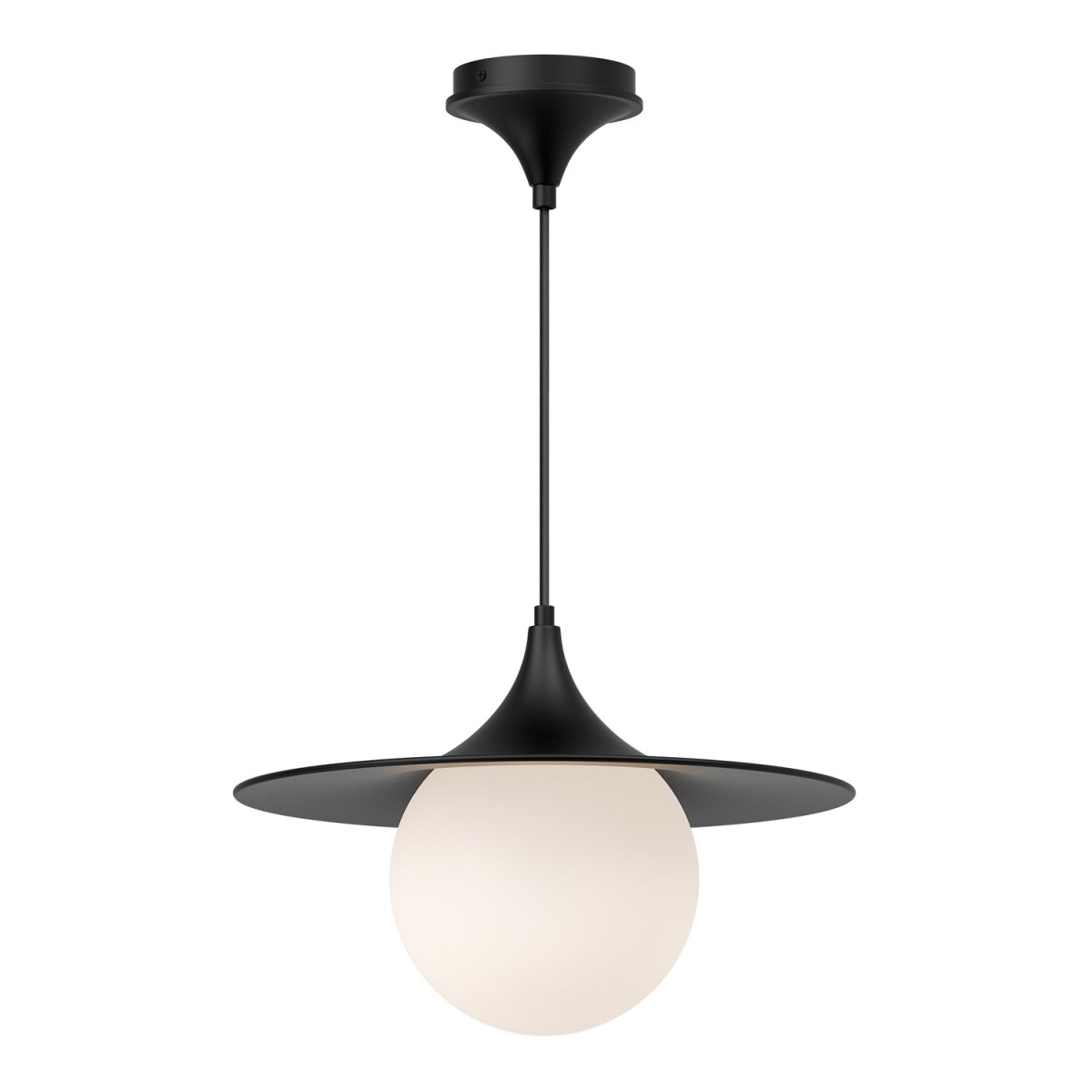 Suspension Fuji - Noir mat 15 3/4" by Alora Lighting | Luminaires & cie