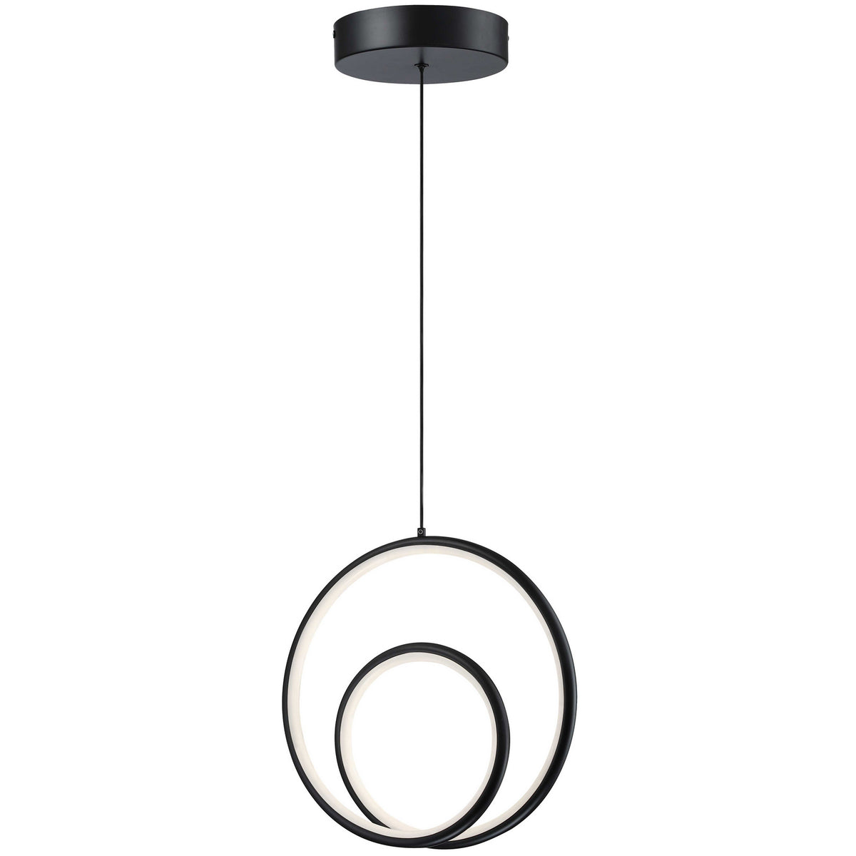 Suspension Gabriel Noir mat – Dainolite