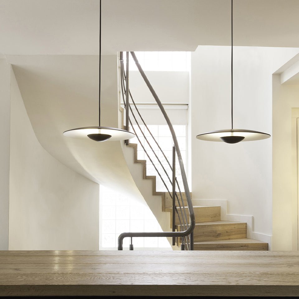 Suspension Ginger - Noir/Blanc Ginger 20 (7.68") Non by Marset | Luminaires & cie
