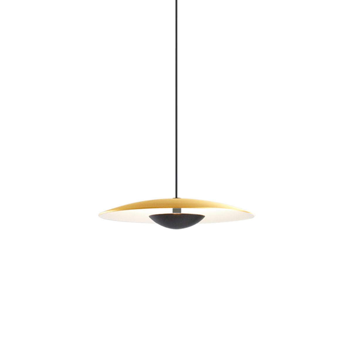 Suspension Ginger - Laiton brossé/blanc Ginger 42 (16.5") 0 - 10V by Marset | Luminaires & cie