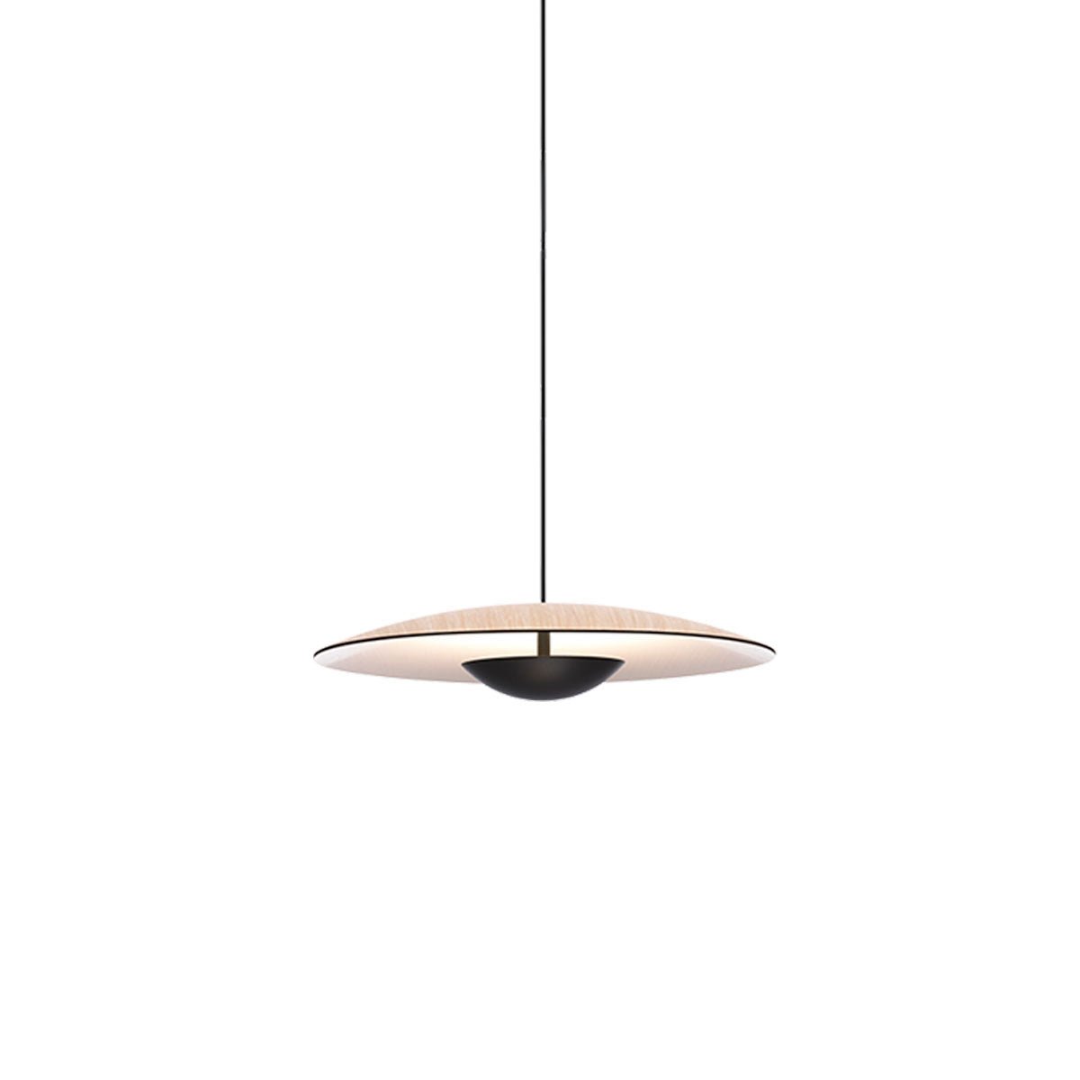 Suspension Ginger - Chêne/Blanc Ginger 42 (16.5") 0 - 10V by Marset | Luminaires & cie