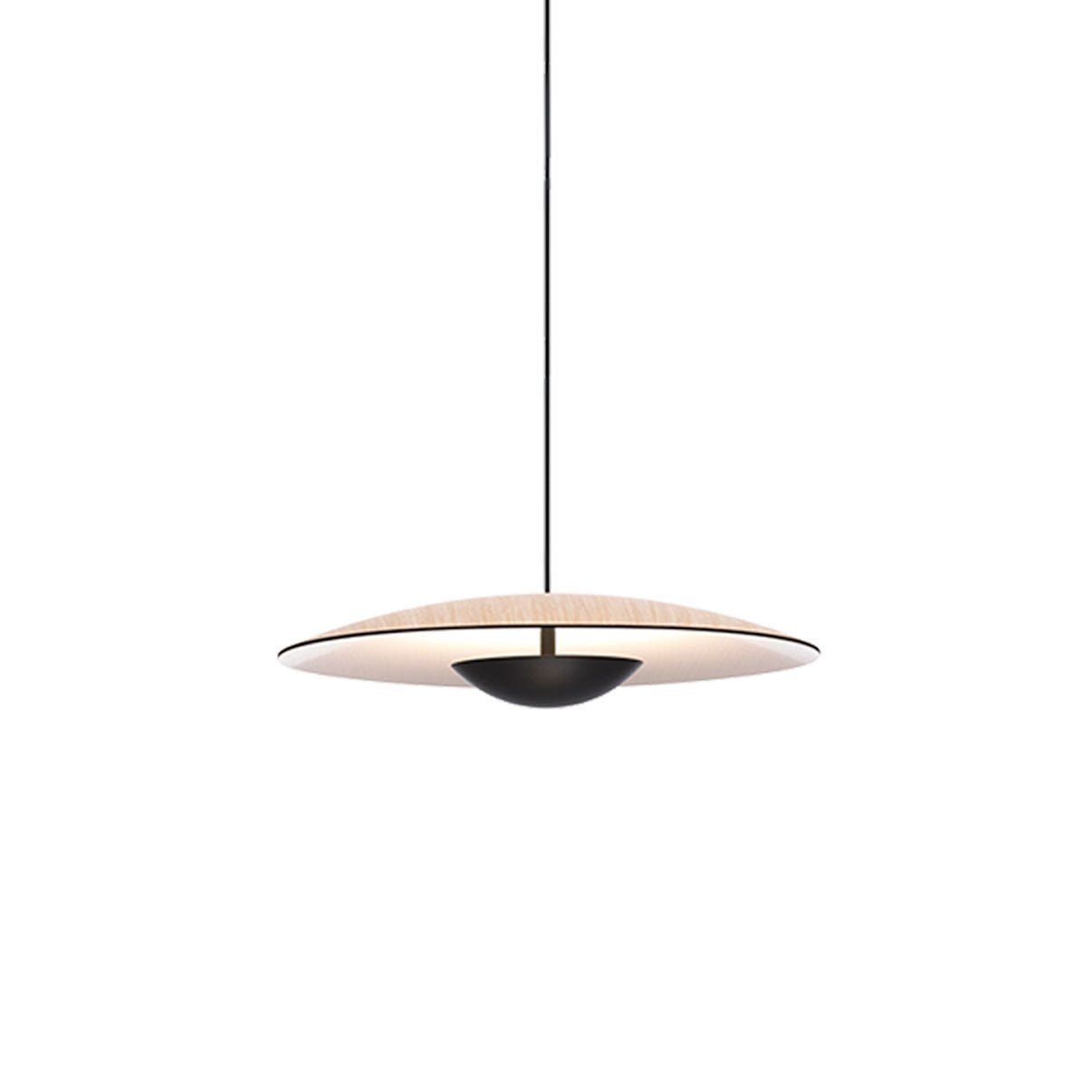 Suspension Ginger - Chêne/Blanc Ginger 60 (23.62") TRIAC by Marset | Luminaires & cie