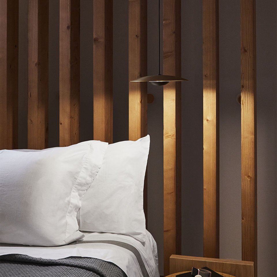 Suspension Ginger - Wenge/Blanc Ginger 60 (23.62") TRIAC by Marset | Luminaires & cie