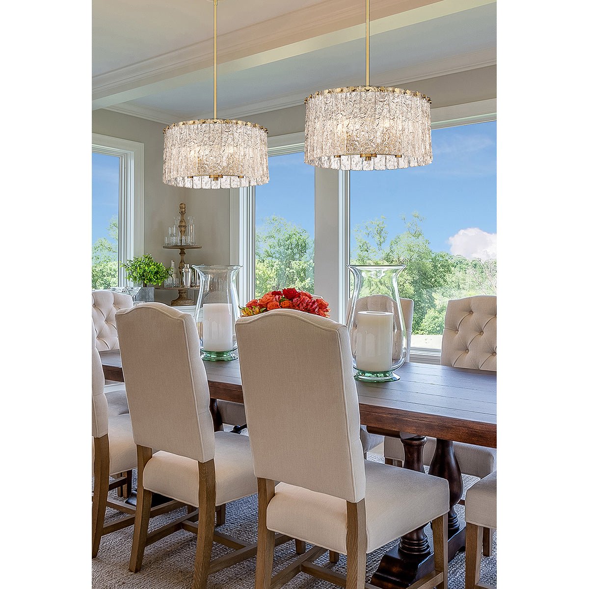 Suspension Glacier - Or moderne 19" by Z - Lite | Luminaires & cie