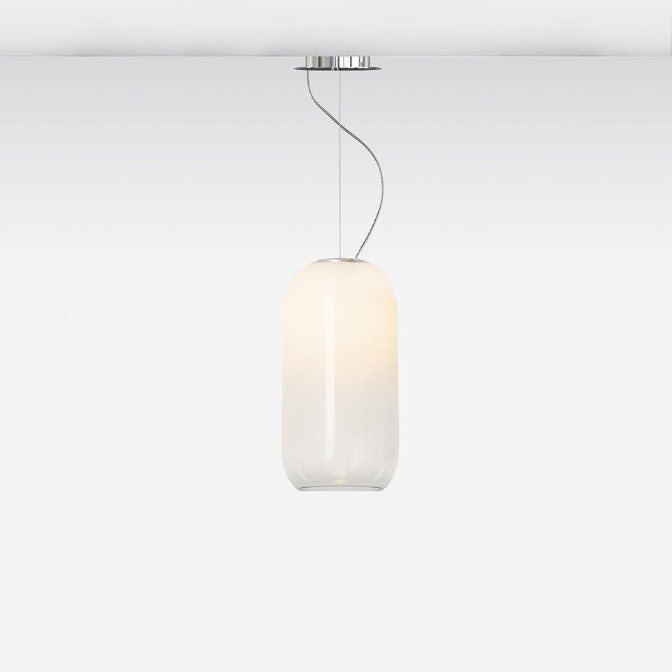 Suspension Gople - Classique (16 5/8") Blanc Fumé Long (228") by Artemide | Luminaires & cie