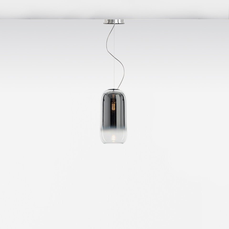 Suspension Gople - Mini (11 1/2") Chrome Long (228") by Artemide | Luminaires & cie