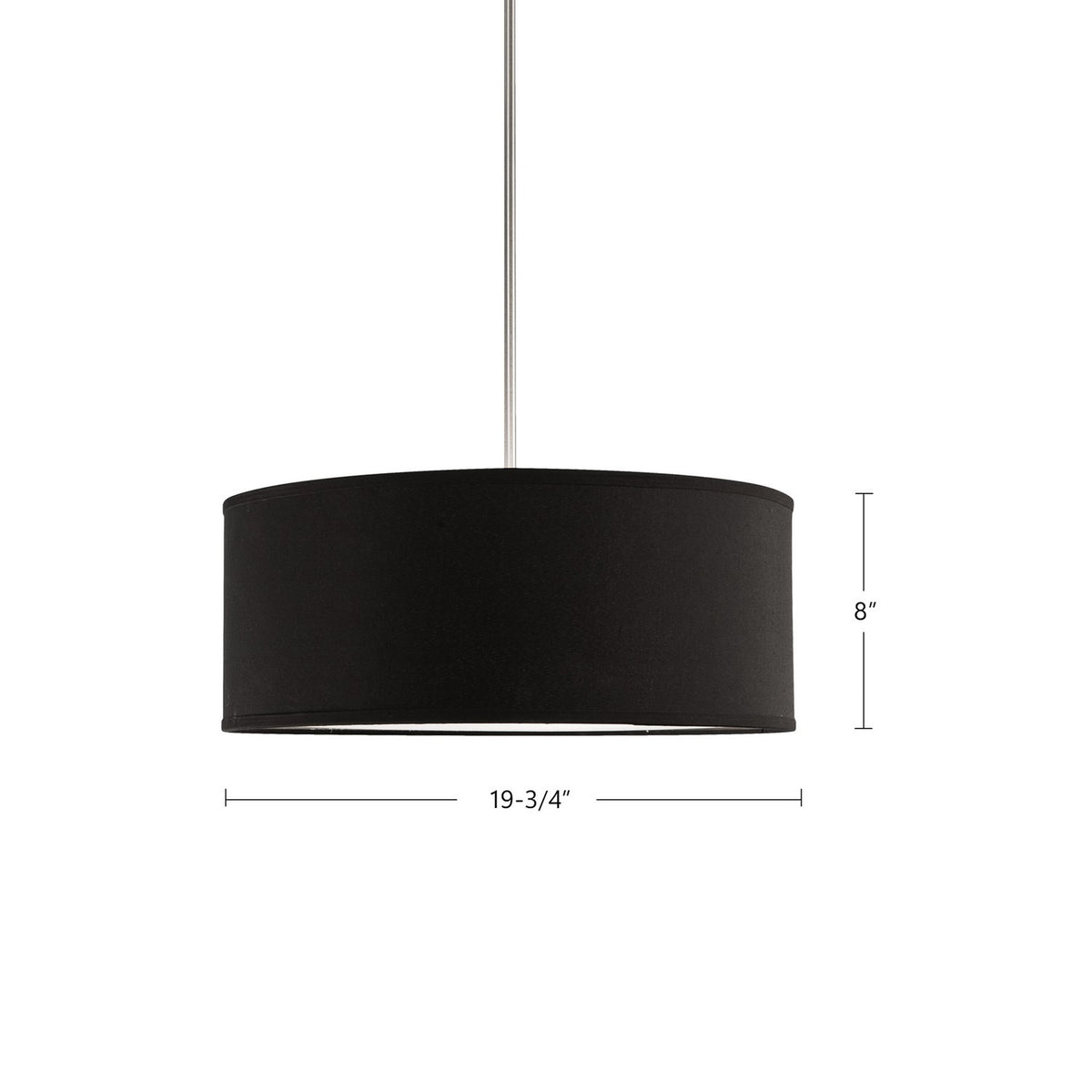 Suspension Gregory Noir, 19 3/4" – vue 2