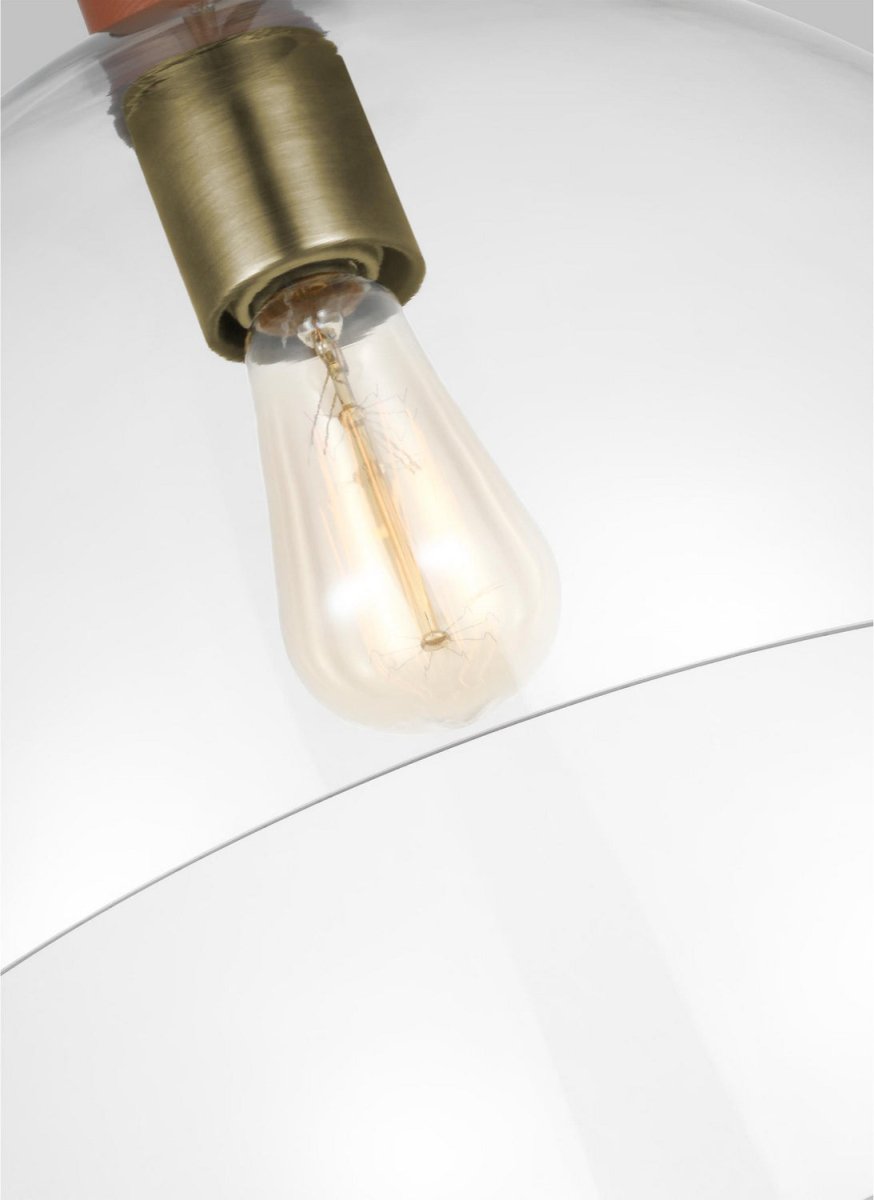 Suspension Hadley - Laiton vieilli dans le temps 15" by Visual Comfort Studio | Luminaires & cie