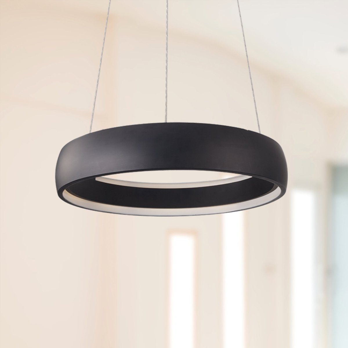 Suspension Halo - Noir 24 3/8" by Kuzco Lighting | Luminaires & cie