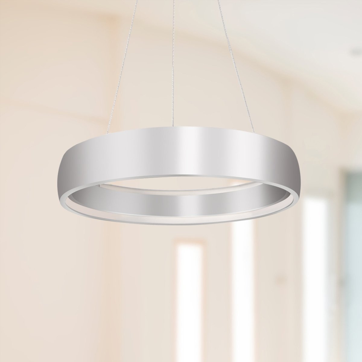 Suspension Halo - Argent brossé 24 3/8" by Kuzco Lighting | Luminaires & cie