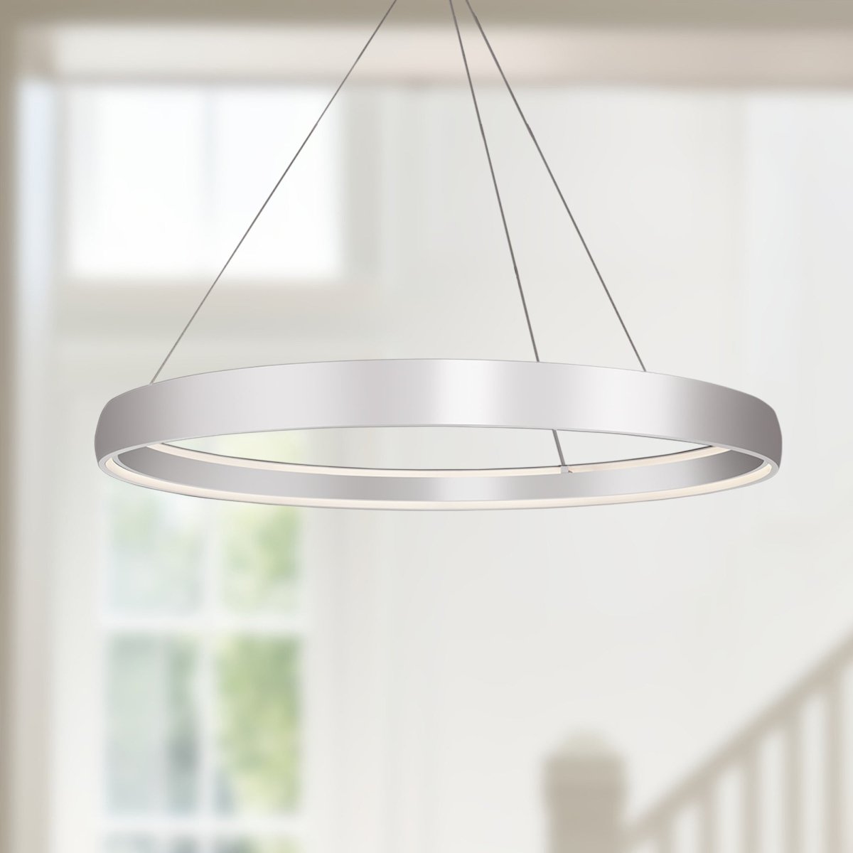 Suspension Halo - Argent brossé 52" by Kuzco Lighting | Luminaires & cie