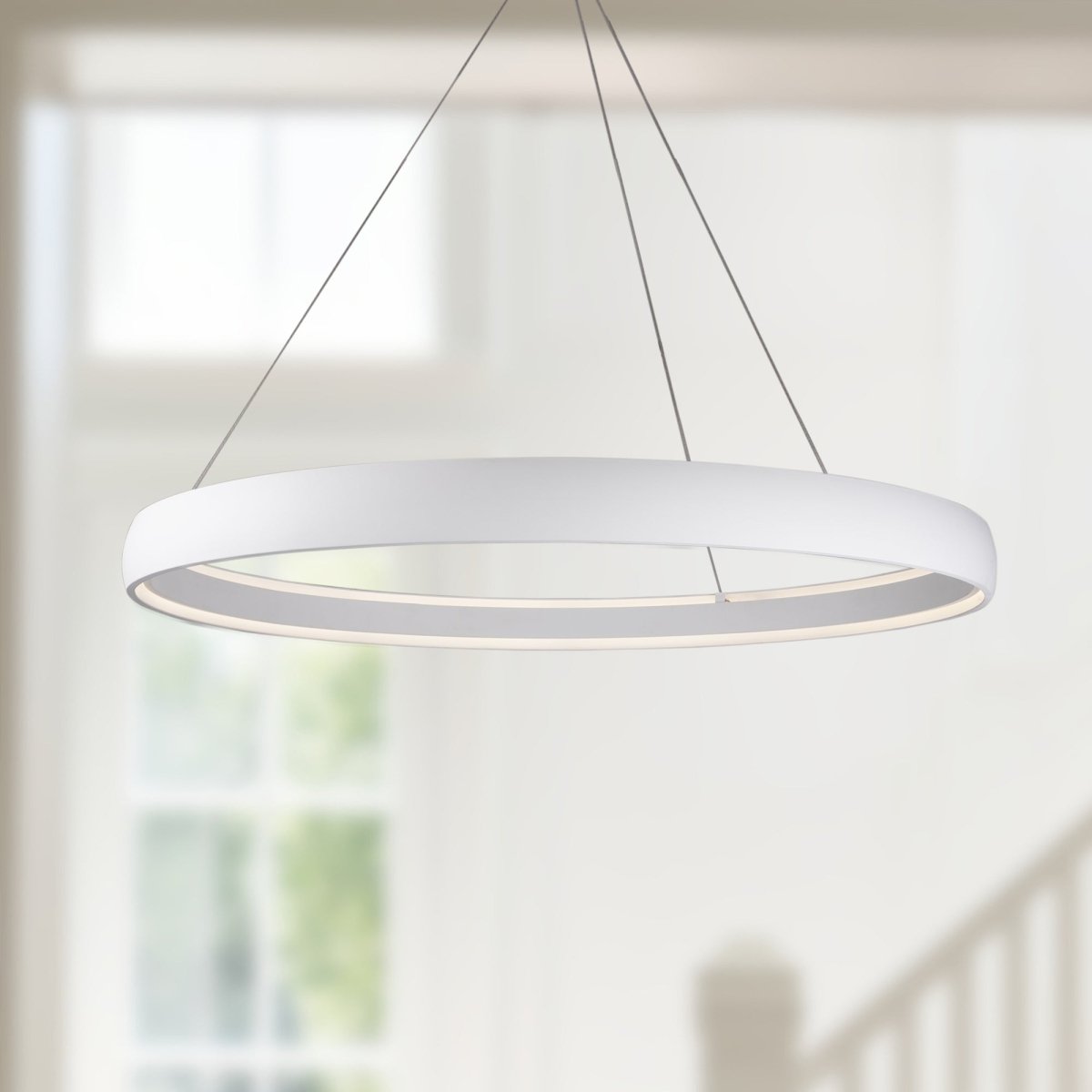 Suspension Halo - Blanc 52" by Kuzco Lighting | Luminaires & cie