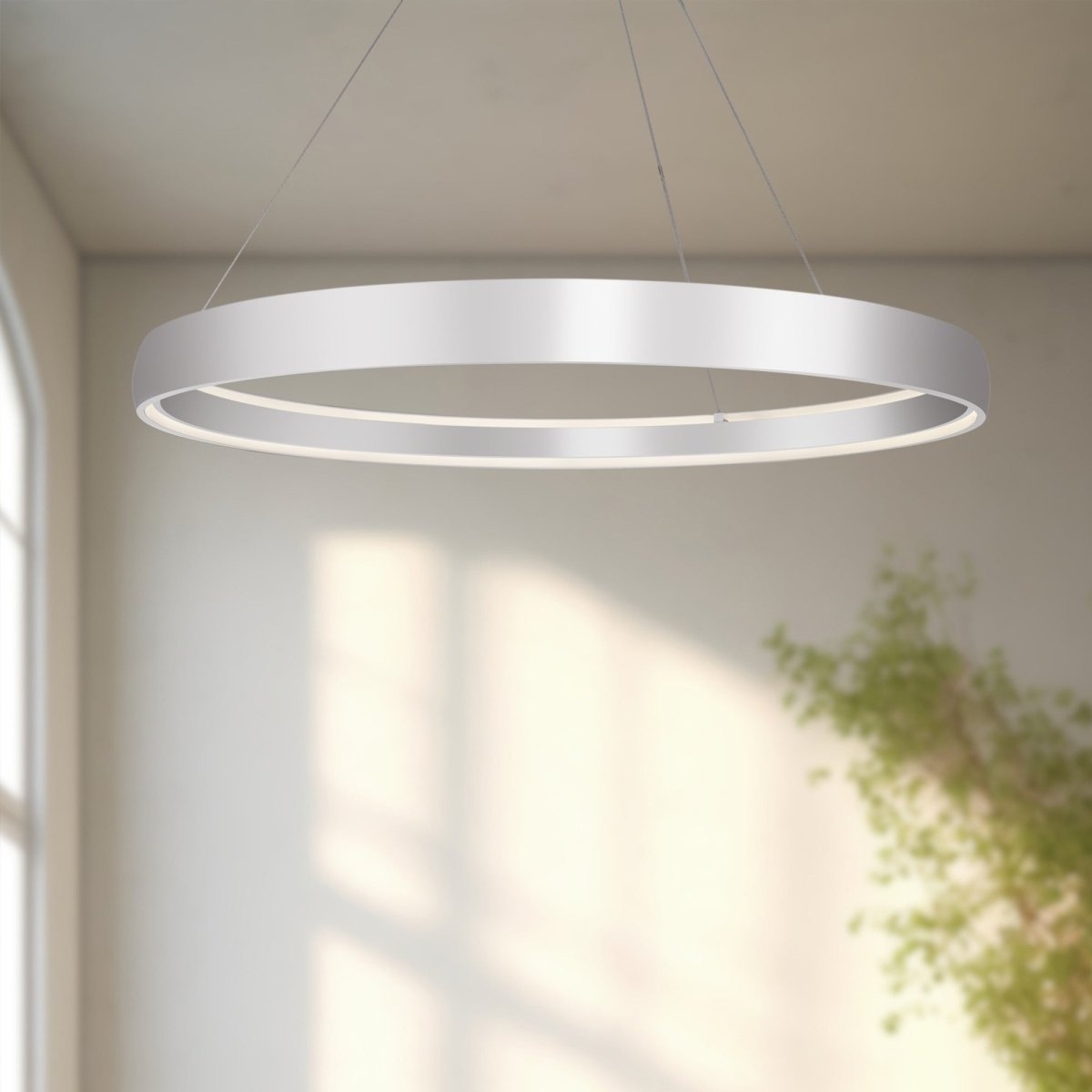 Suspension Halo - Argent brossé 71 5/8" by Kuzco Lighting | Luminaires & cie