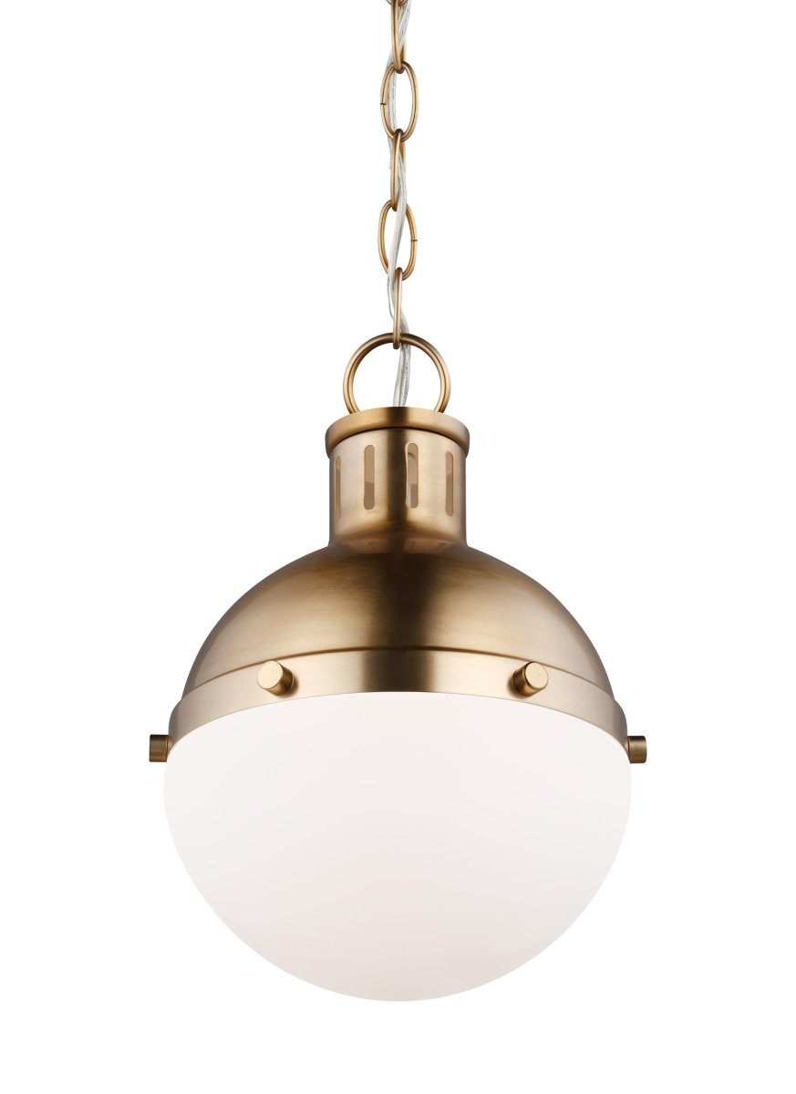 Suspension Hanks - Laiton satiné 8 1/8" Ampoules DEL incluses by Visual Comfort Studio | Luminaires & cie