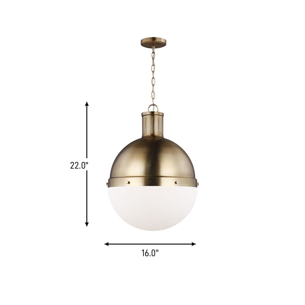 Suspension Hanks - Nickel brossé 16" by Visual Comfort Studio | Luminaires & cie