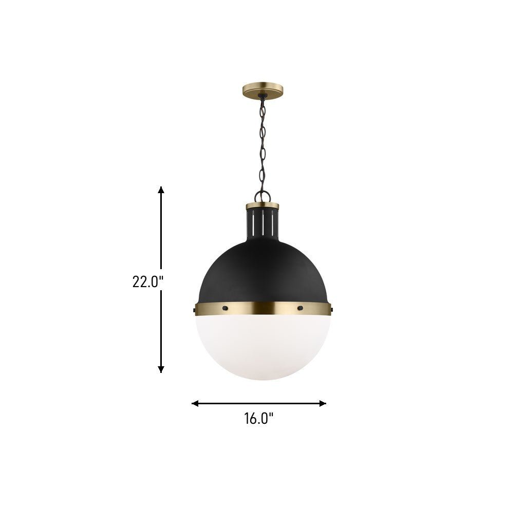 Suspension Hanks - Nickel brossé 16" by Visual Comfort Studio | Luminaires & cie
