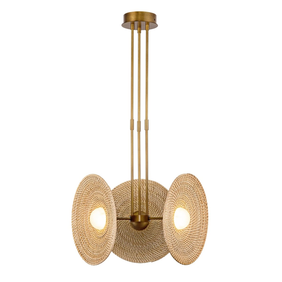 Suspension Harbour - Laiton vintage Tissé by Alora Lighting | Luminaires & cie