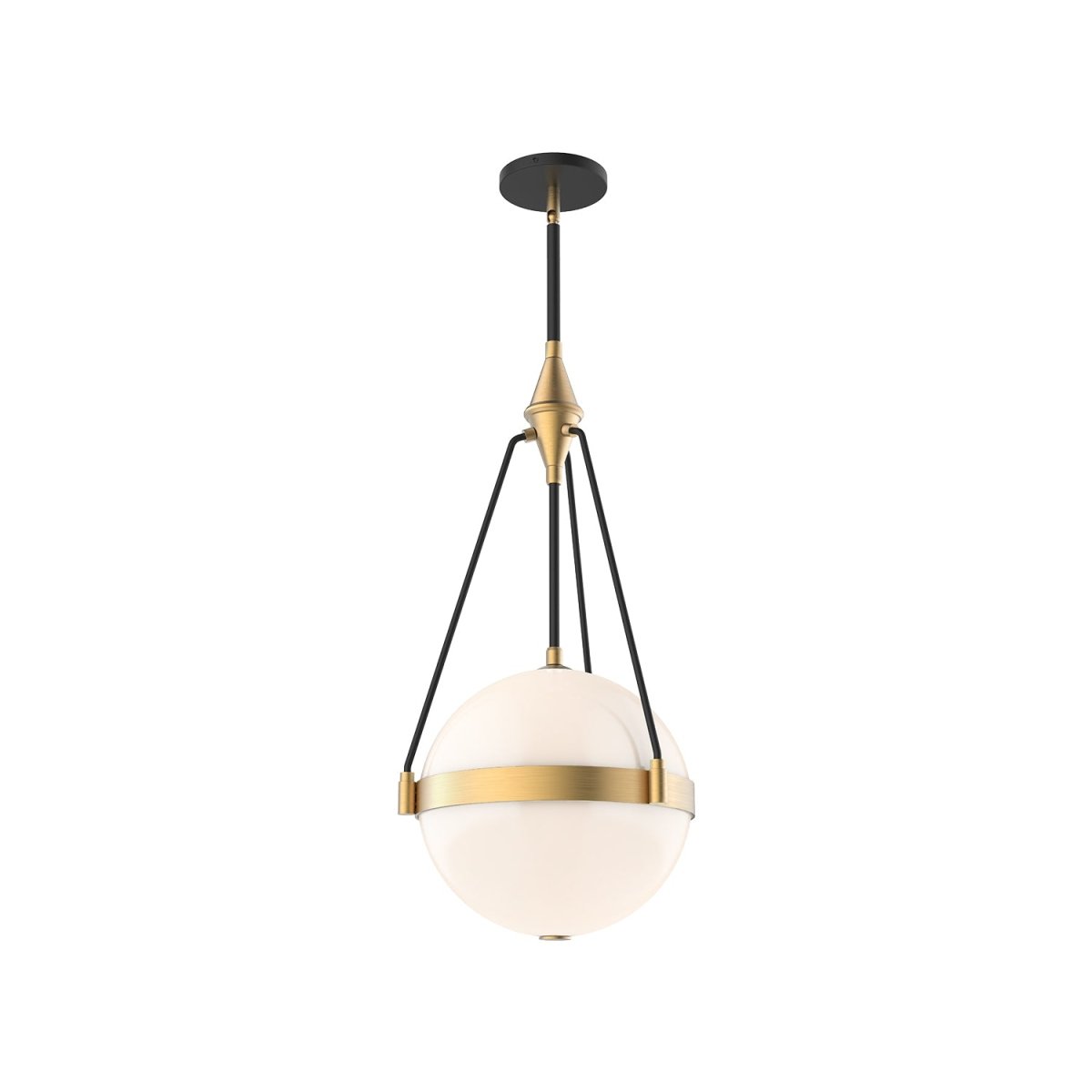 Suspension Harmony - Or brossé Verre d'opale brillant 13 1/2" by Alora Lighting | Luminaires & cie