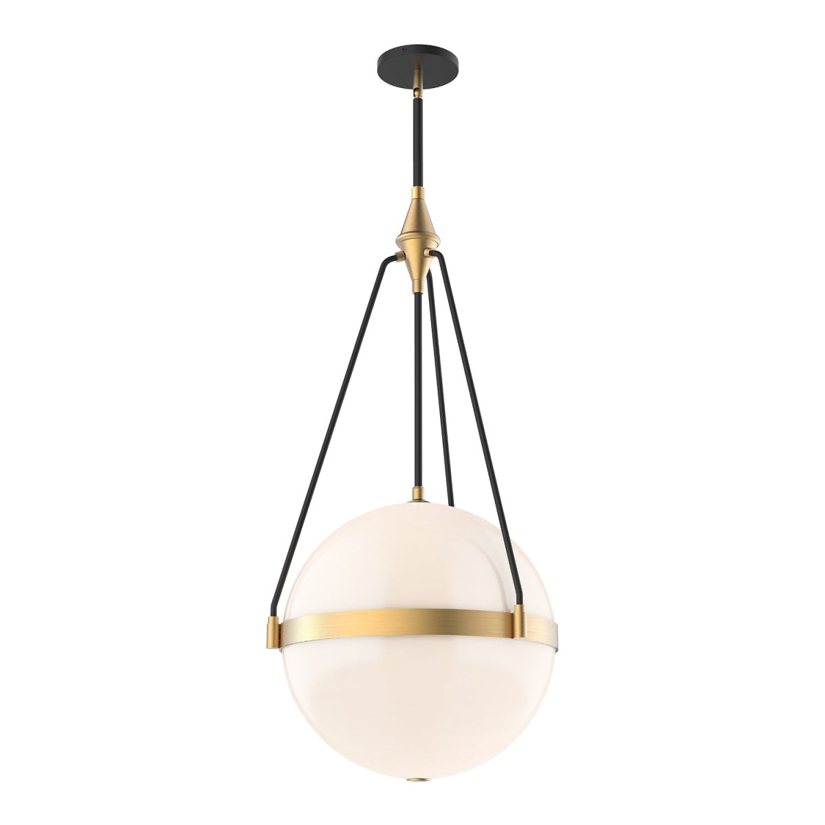 Suspension Harmony - Or brossé Verre d'opale brillant 17 1/2" by Alora Lighting | Luminaires & cie