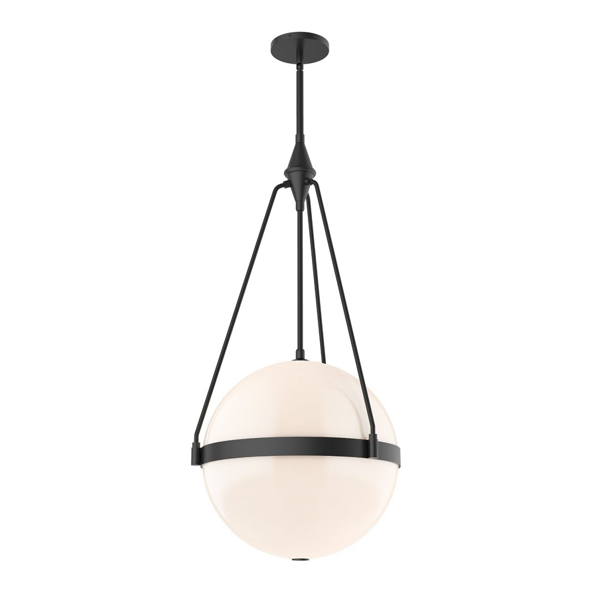 Suspension Harmony - Noir mat Verre d'opale brillant 17 1/2" by Alora Lighting | Luminaires & cie