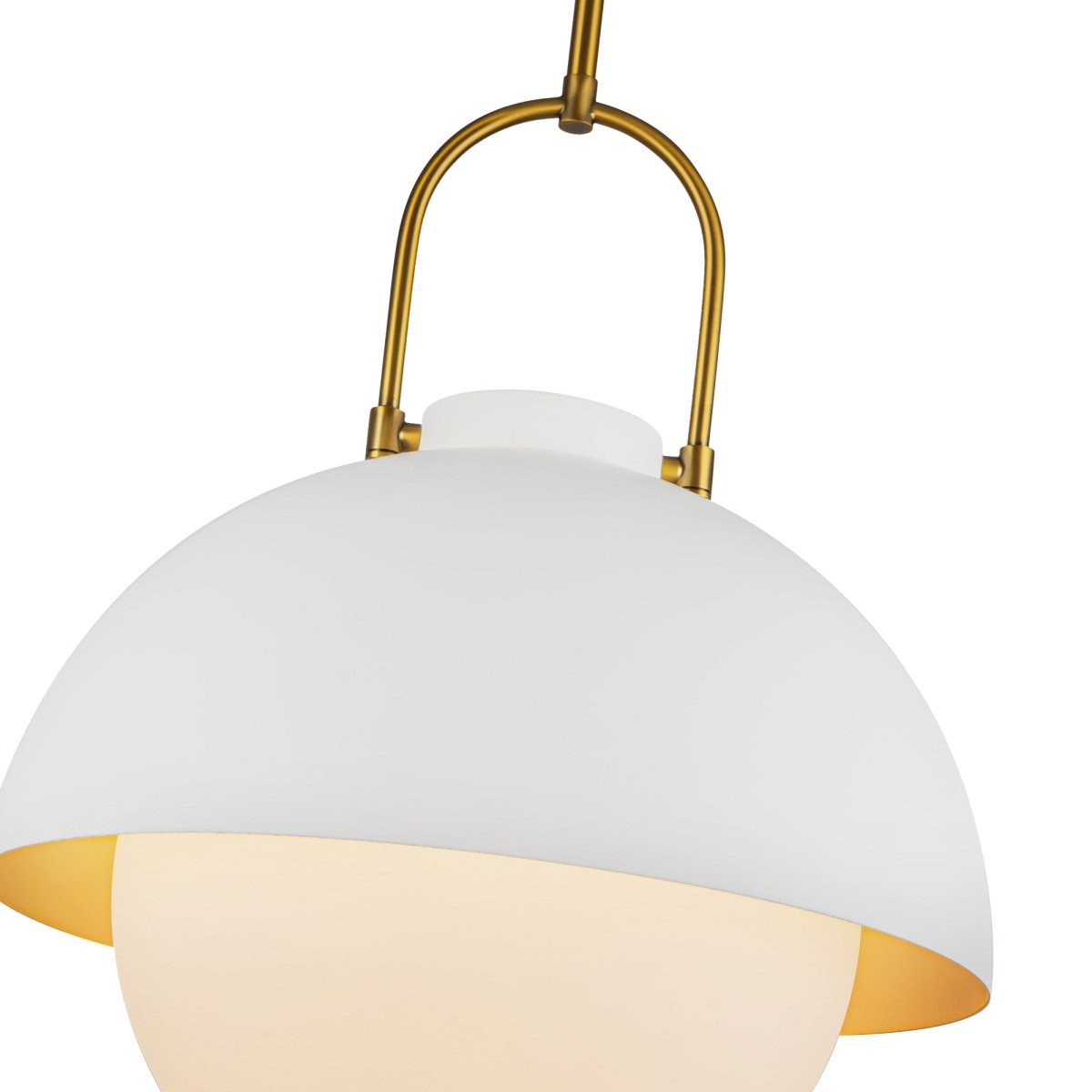 Suspension Harper - Blanc Verre d'opale by Alora Lighting | Luminaires & cie
