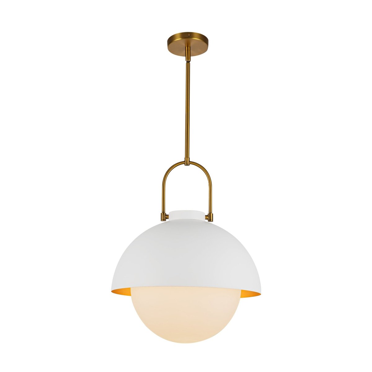 Suspension Harper - Blanc Verre d'opale by Alora Lighting | Luminaires & cie