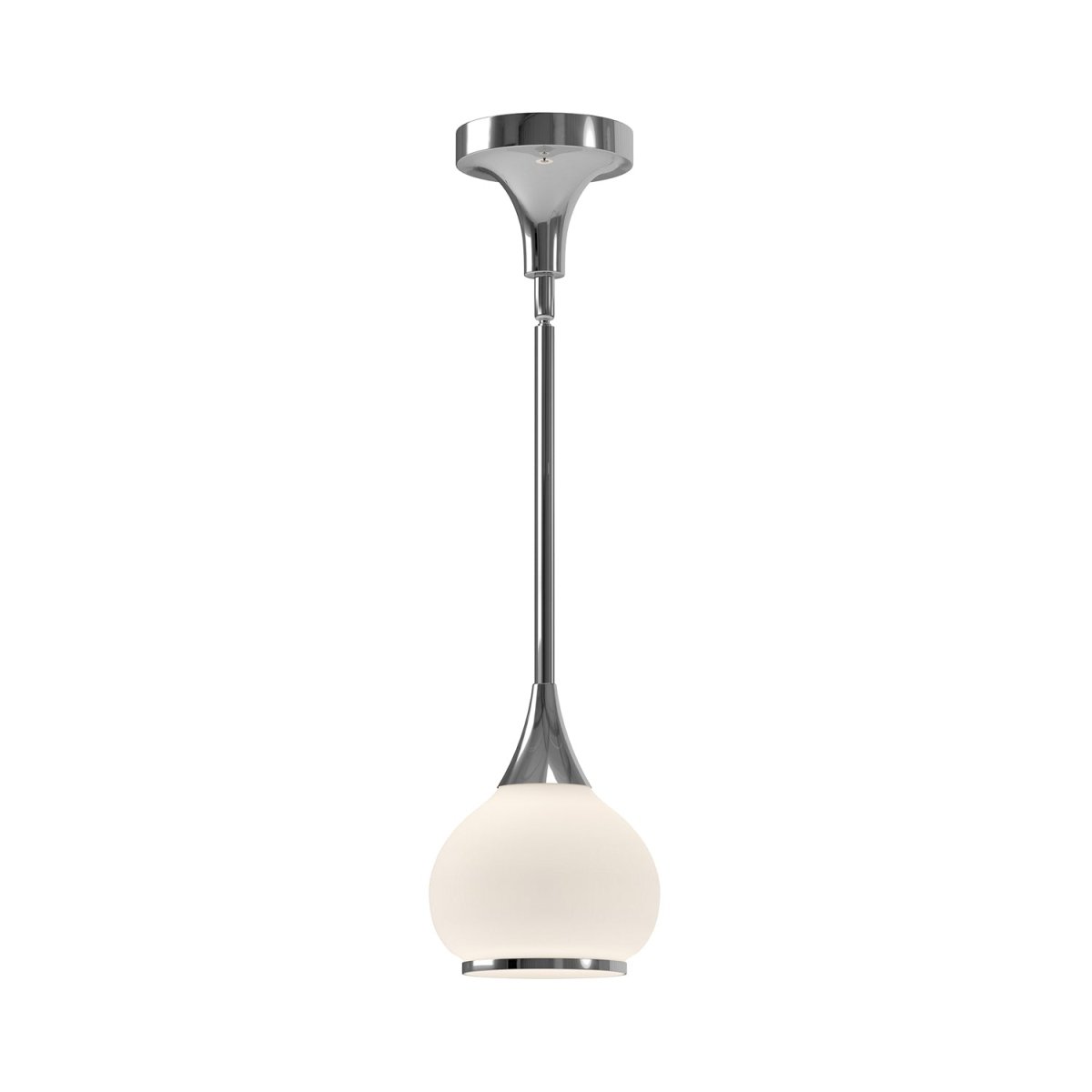Suspension Hazel - Chrome Verre opal 6 5/8" by Alora Lighting | Luminaires & cie