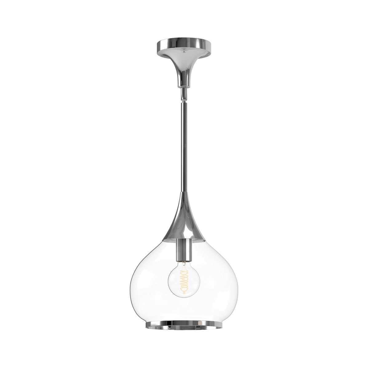 Suspension Hazel - Chrome Verre clair 10 1/8" by Alora Lighting | Luminaires & cie