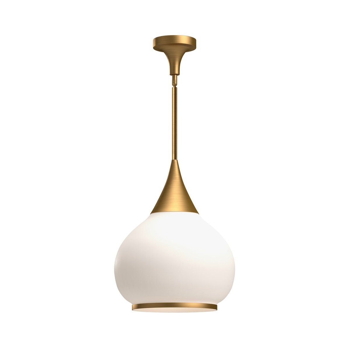 Suspension Hazel - Or vieilli Verre opal 14 1/8" by Alora Lighting | Luminaires & cie
