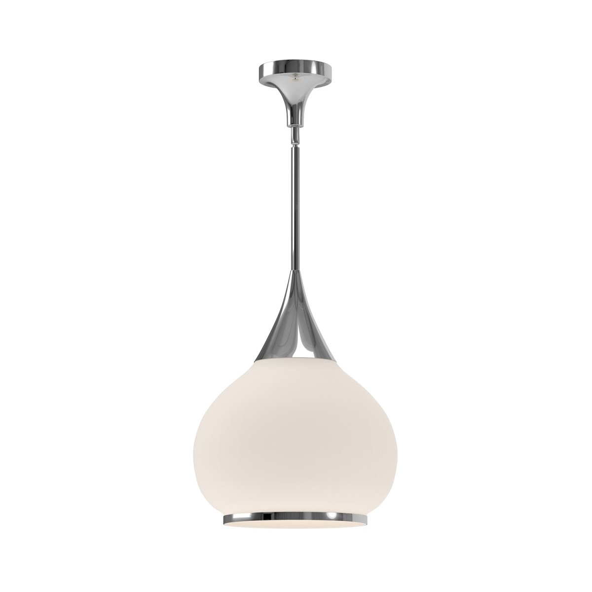 Suspension Hazel - Chrome Verre opal 14 1/8" by Alora Lighting | Luminaires & cie