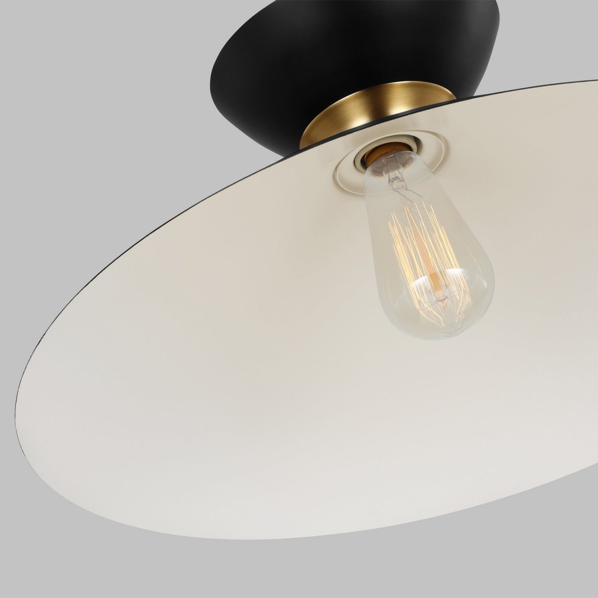 Suspension Heath - Blanc mat et laiton bruni by Visual Comfort Studio | Luminaires & cie