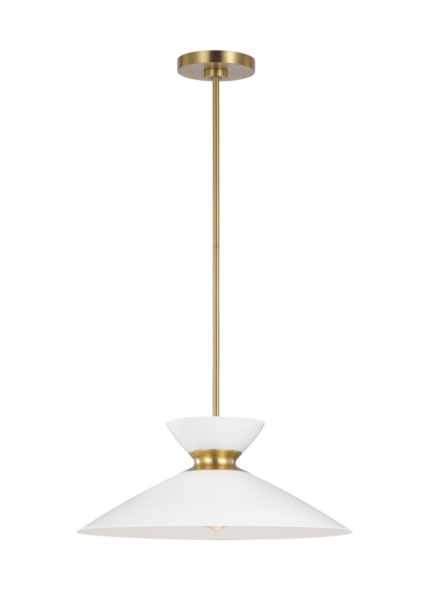 Suspension Heath - Matte blanc et laiton brûlé 18 1/2" by Visual Comfort Studio | Luminaires & cie