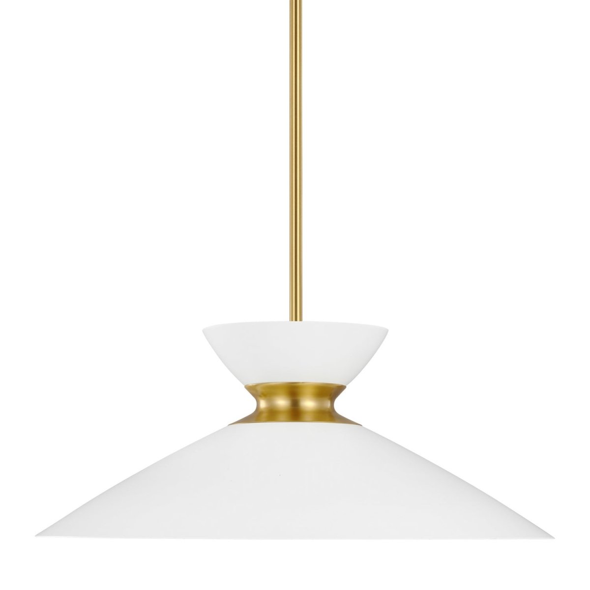 Suspension Heath - Blanc mat et laiton bruni by Visual Comfort Studio | Luminaires & cie