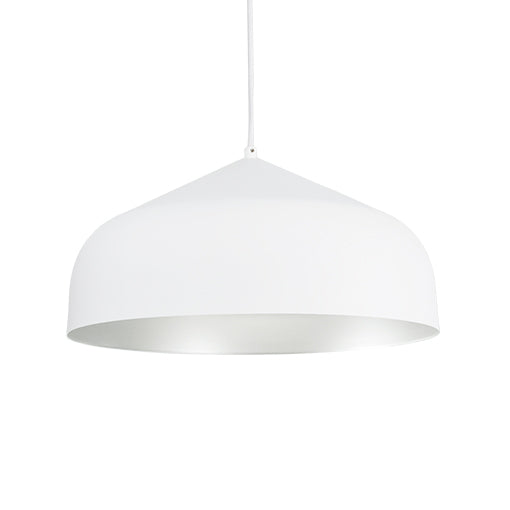 Suspension Helena Blanc / Argent, Revêtement texturé – Kuzco Lighting
