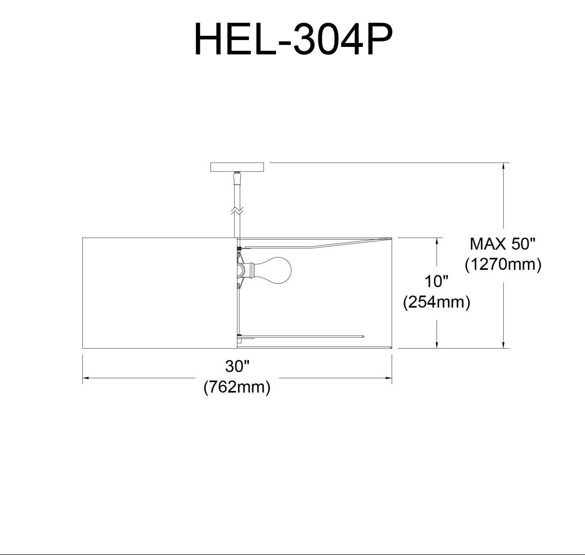 Suspension Helena - Noir mat Noir 30" by Dainolite | Luminaires & cie