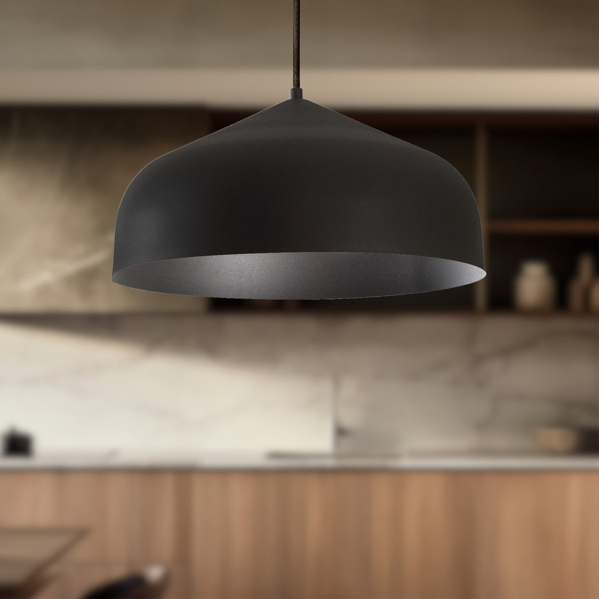Suspension Helena Noir, Diffuseur blanc acrylique – vue 2