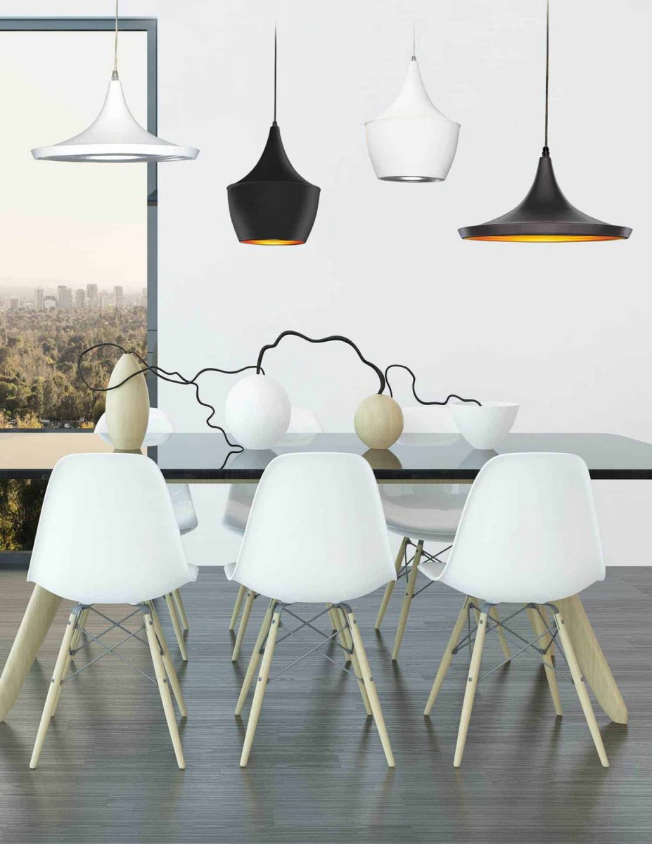 Suspension Helsinki - Blanc / Blanc mat by Dainolite | Luminaires & cie