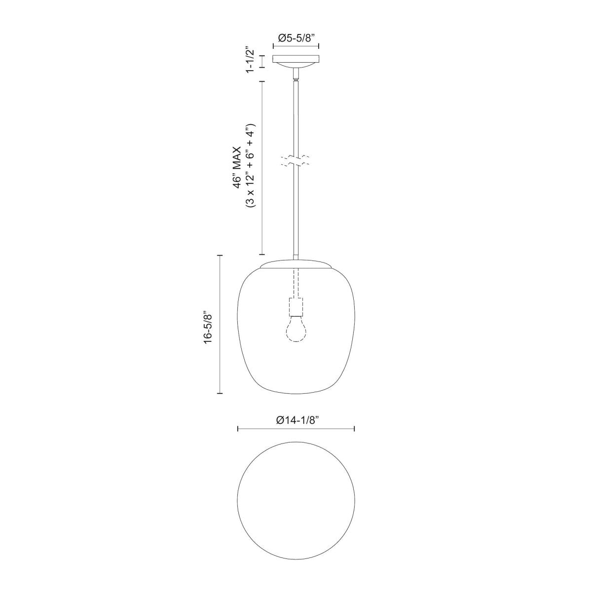 Suspension Holden - Nickel brossé by Alora Lighting | Luminaires & cie