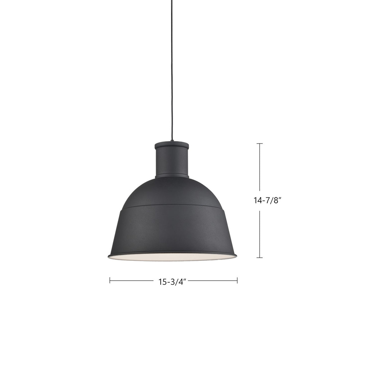 Suspension Irving Noir, 15 3/4" – vue 3