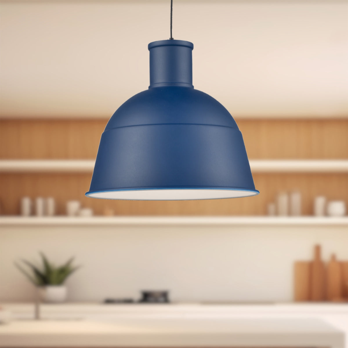 Suspension Irving Bleu indigo, 15 3/4" – vue 3