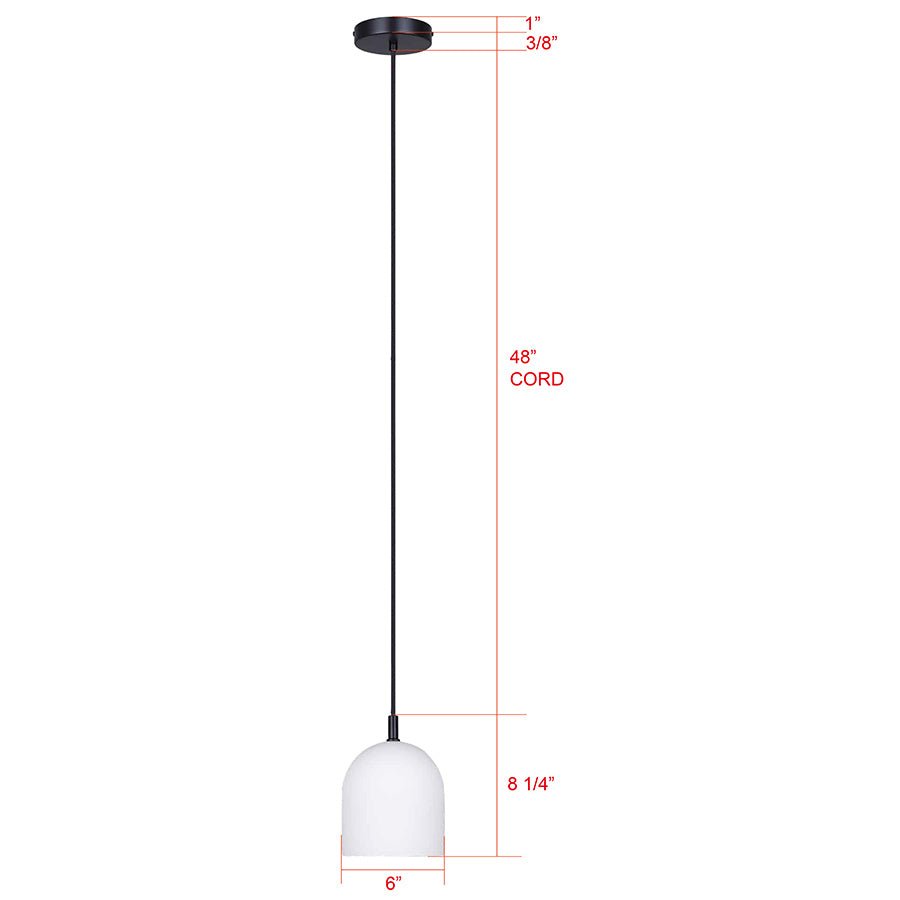 Suspension Jack - Blanc 6" by Canarm | Luminaires & cie