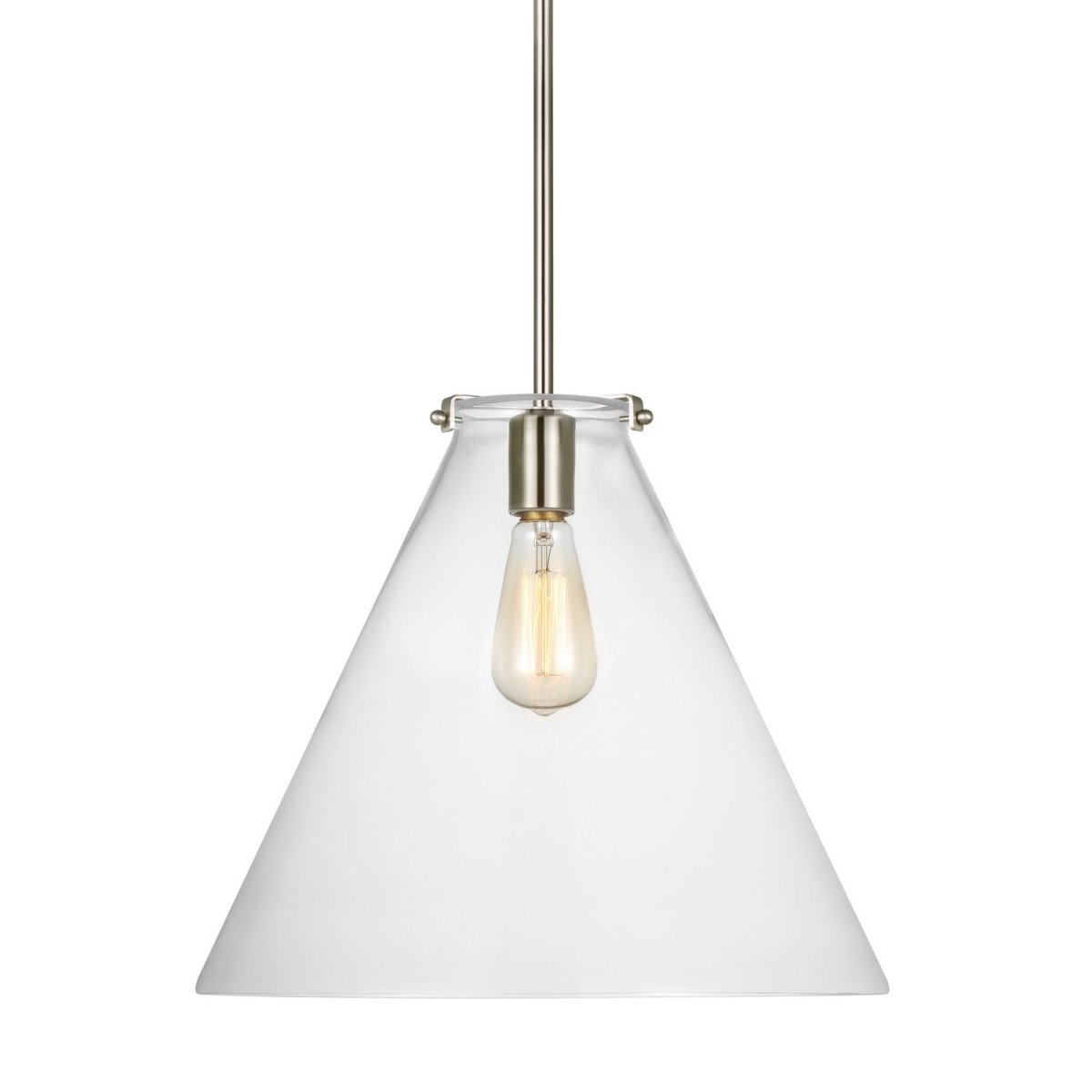 Suspension Kate - Nickel brossé 12" by Visual Comfort Studio | Luminaires & cie