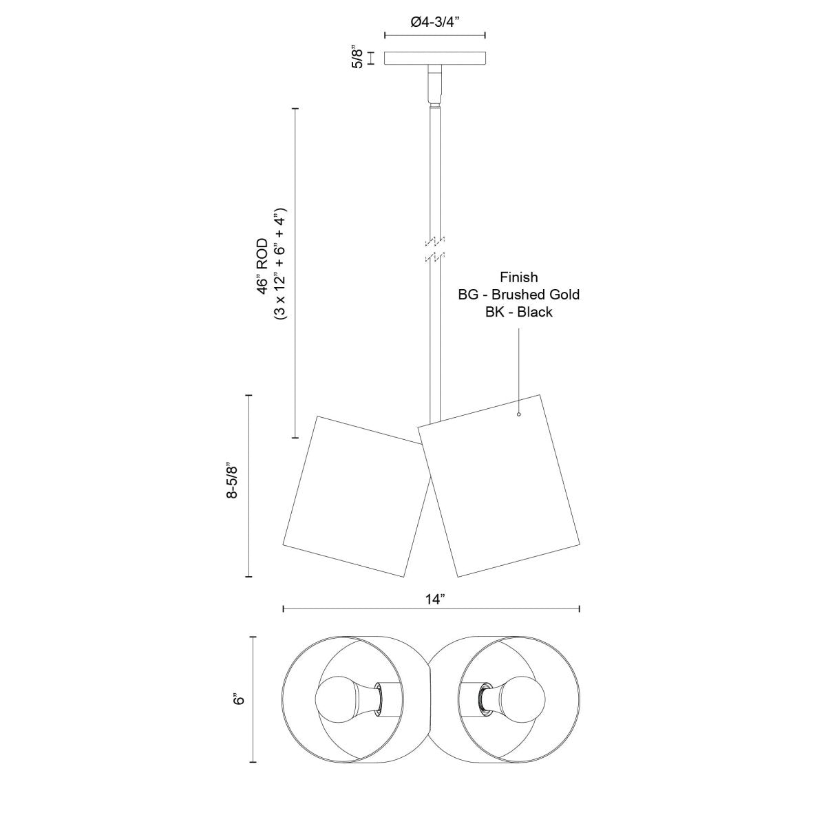 Suspension Keiko - Or brossé by Kuzco Lighting | Luminaires & cie