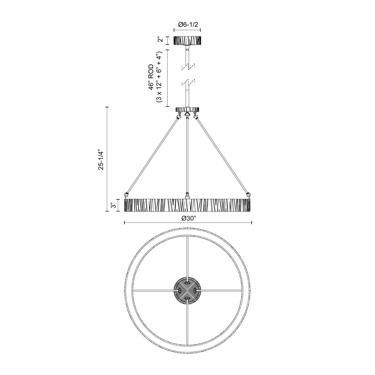 Suspension Kensington - Laiton vintage by Alora Lighting | Luminaires & cie