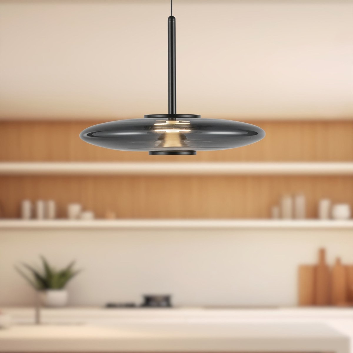 Suspension Kyoto - Verre noir / fumé by Kuzco Lighting | Luminaires & cie