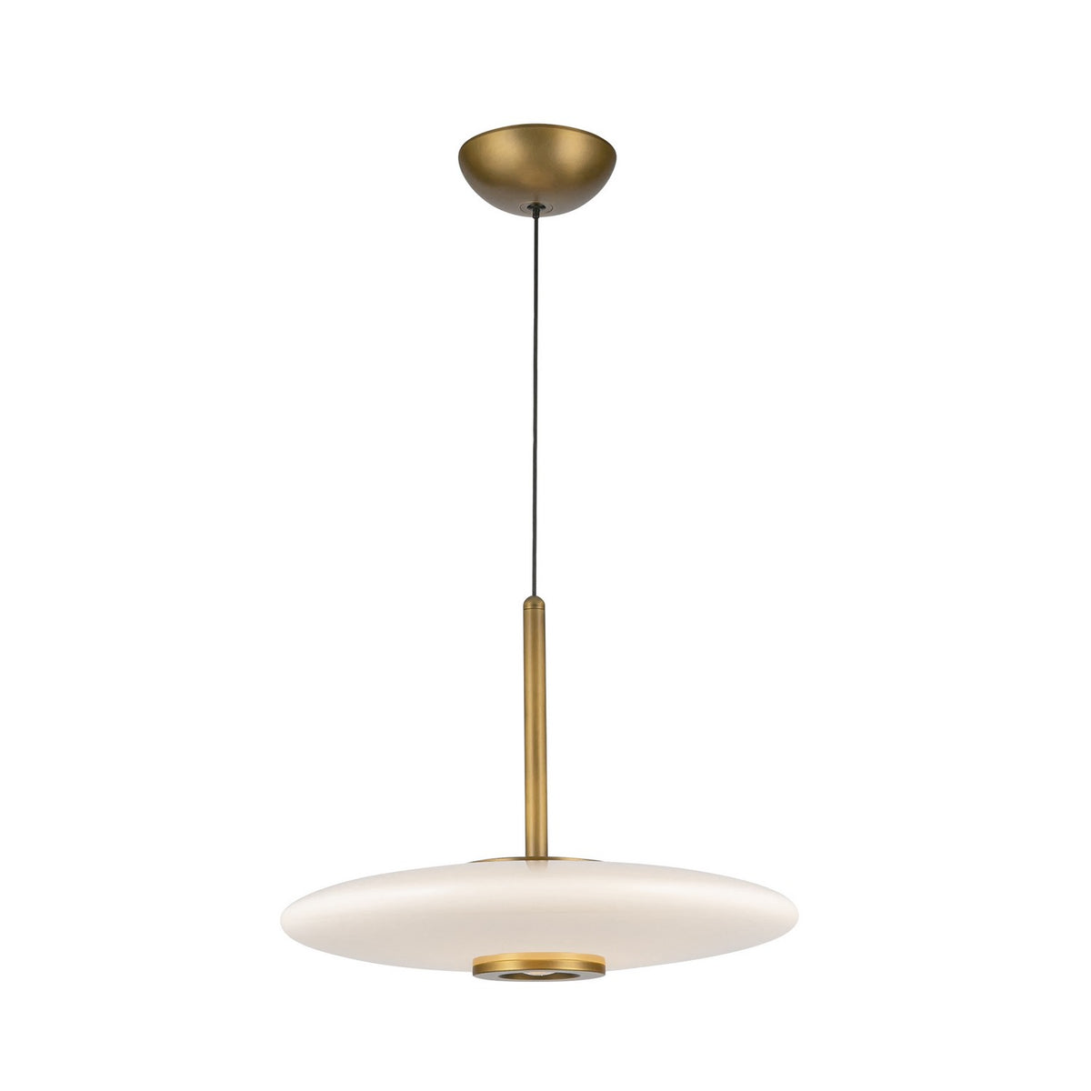 Suspension Kyoto Laiton vintage / Verre opale brillant – vue 2