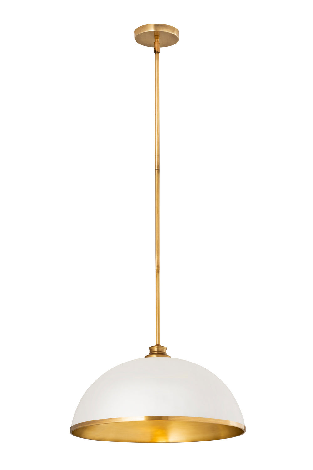 Suspension Landry Blanc mat + Laiton bruni, 20" – vue 2