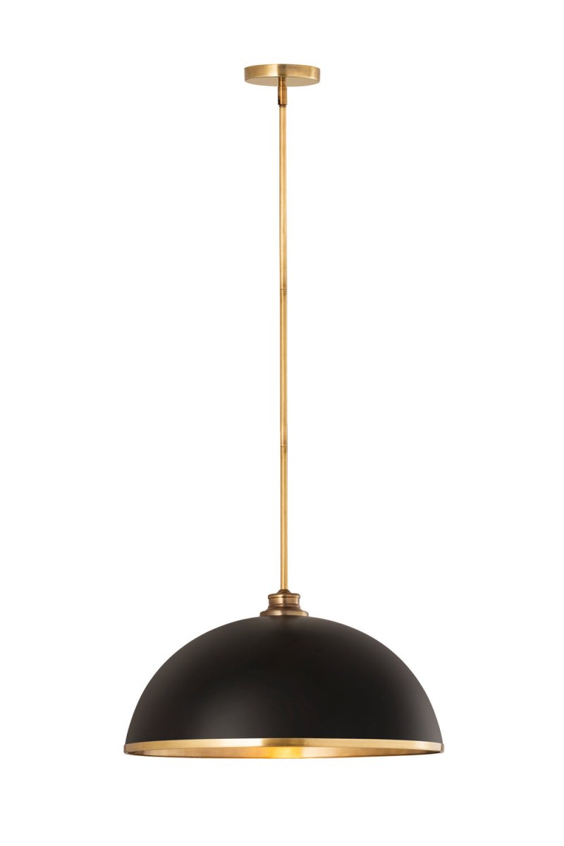 Suspension Landry - Noir mat + Laiton bruni 20" by Z-Lite | Luminaires & cie