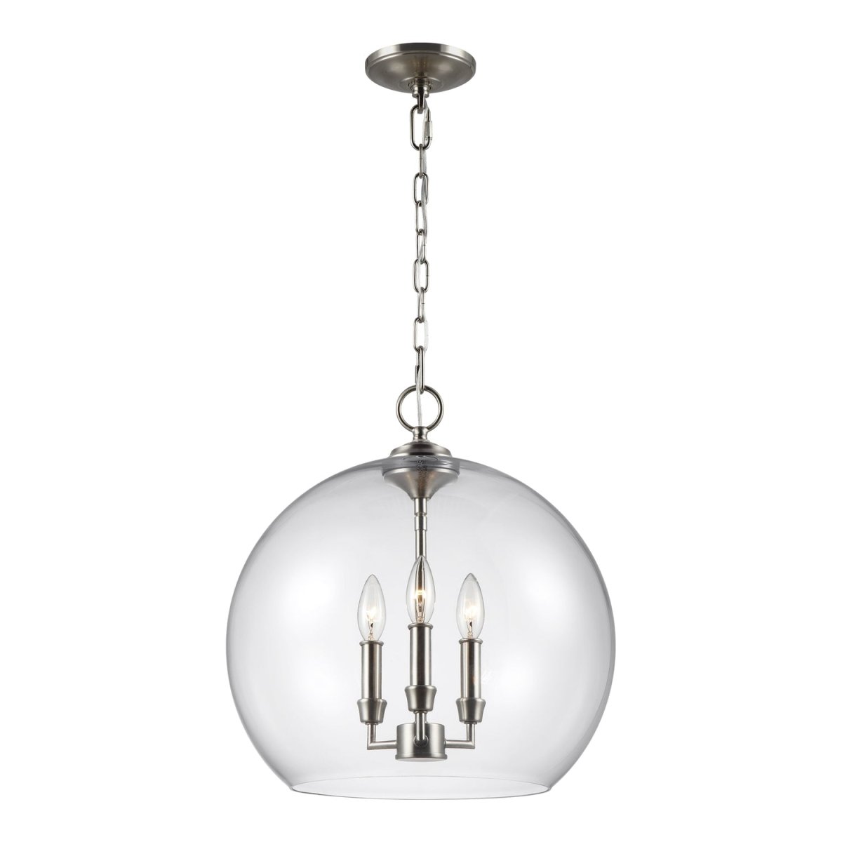 Suspension Lawler - Nickel satiné by Visual Comfort Studio | Luminaires & cie